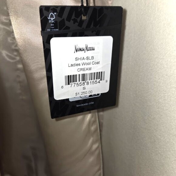 MACKAGE Cream Coat - Shia 100% Wool, 2-in-1 ( removable ) size S - NEW with Tags - Picture 8 of 16